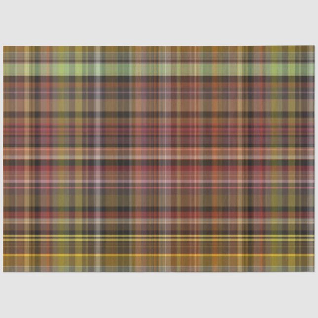Papier Mousseline Automne Plaid Series Design 20 (Recto)