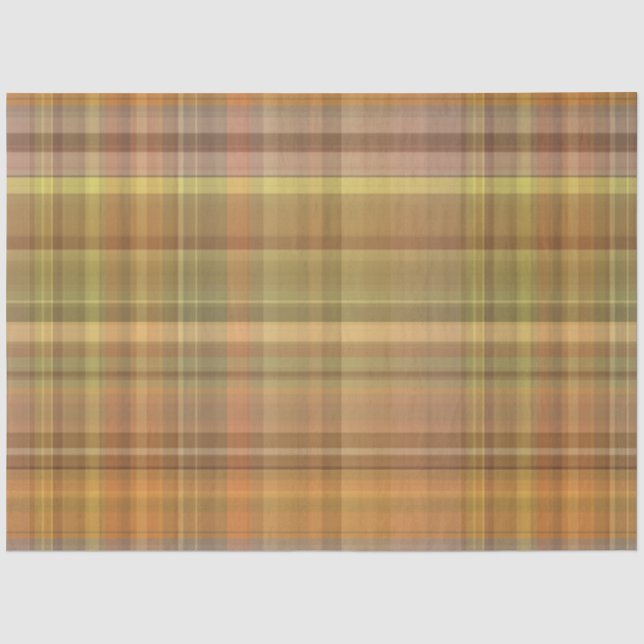Papier Mousseline Automne Plaid Series Design 21 (Recto)