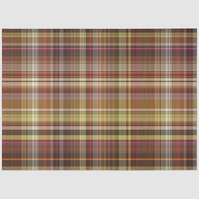 Papier Mousseline Automne Plaid Series Design 24 (Recto)