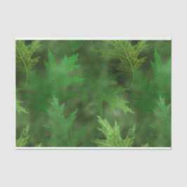 PAPIER MOUSSELINE AUTOMNE VERT FEUILLES D'AUTOMNE