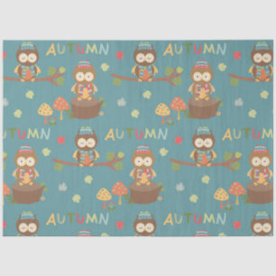 Papier Mousseline Automne Woodland Series Design 3