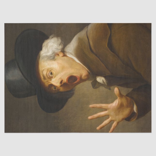 Papier Mousseline Autoportrait, La surprise de Joseph Ducreux (Recto)