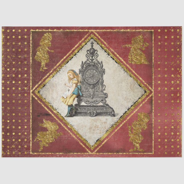 Papier Mousseline Autre Alice au pays des merveilles Conception de s (Recto)