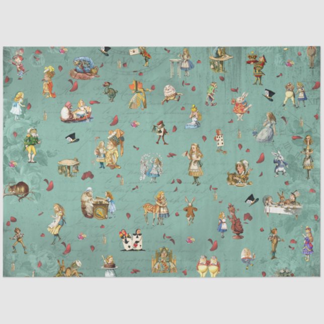 Papier Mousseline Autre Alice au pays des merveilles Conception de s (Recto)
