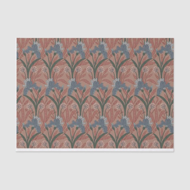 Papier Mousseline Autumn William Morris Style Pattern (Recto)