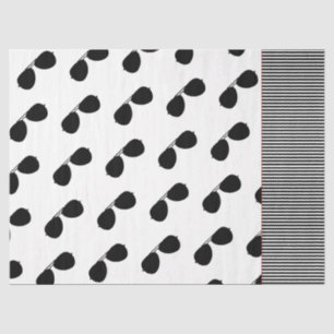 Papier Mousseline Aviateur Lunettes de soleil Motif Avion Pilote Vol