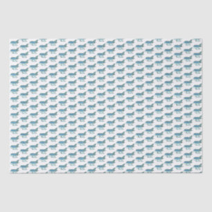 Papier Mousseline Avion Rétro Bleu Anniversaire Enfants Pilote Voyag