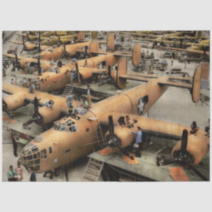 Papier Mousseline Avion - Usine - Le grand libérateur 1943