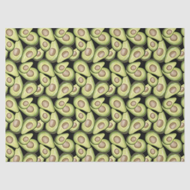 Papier Mousseline "Avocado" Imprimer papier de tissus (Recto)
