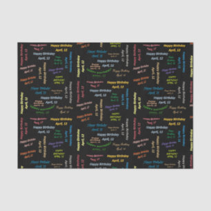 Papier Mousseline Avril, 12 Anniversaire Tissue Paper