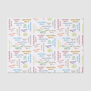 Papier Mousseline Avril, 16 Anniversaire Tissue Paper