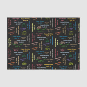 Papier Mousseline Avril, 18 Anniversaire Tissue Paper