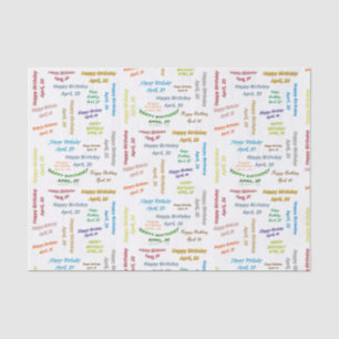 Papier Mousseline Avril 20 Anniversaire Tissue Paper