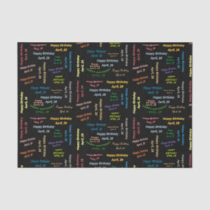 Papier Mousseline Avril, 28 Anniversaire Tissue Paper