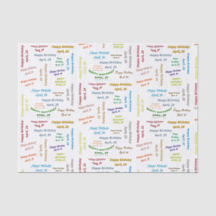 Papier Mousseline Avril 29 Anniversaire Tissue Paper