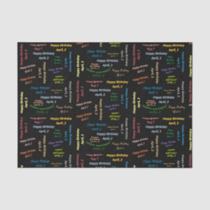 Papier Mousseline Avril, 2 Anniversaire Tissue Paper