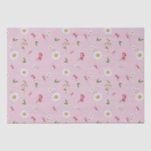Papier Mousseline Avril Mois de naissance Fleurs marguerite Pois dou