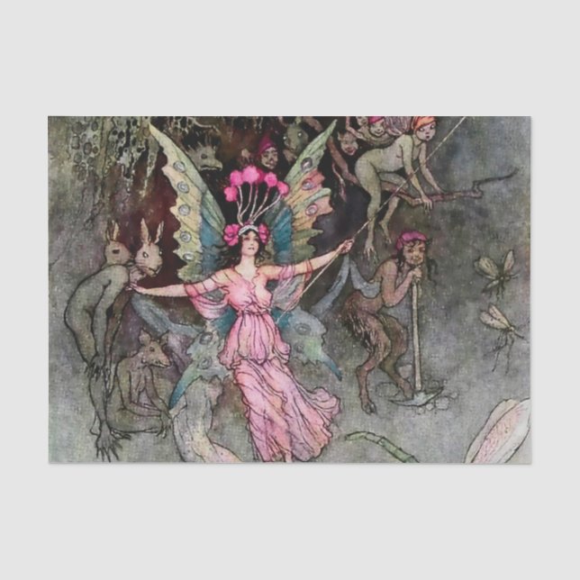 Papier Mousseline « Away Down Under » par Warwick Goble (Recto)