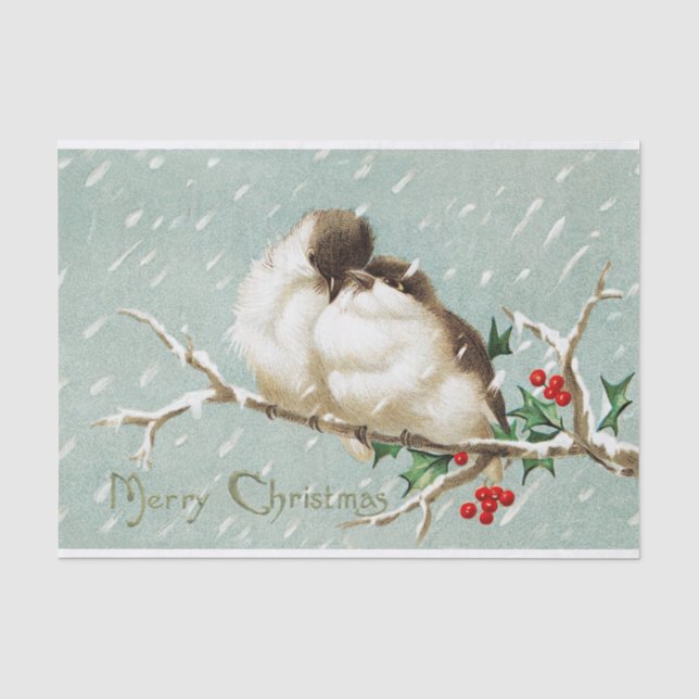Papier Mousseline Awwww ! ! Les oiseaux de Noël ! (Recto)