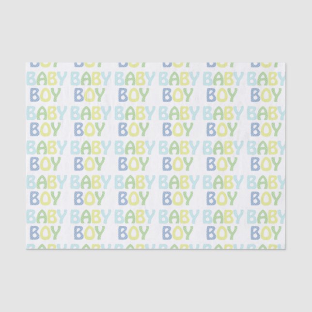Papier Mousseline Baby Boy Répéter les mots Motif (Recto)