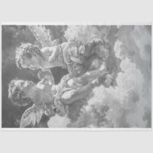Papier Mousseline Baby Cherub Angels dans le dialogue céleste Découp
