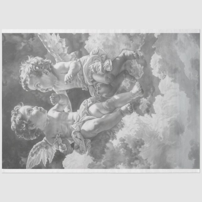 Papier Mousseline Baby Cherub Angels dans le dialogue céleste Découp (Recto)