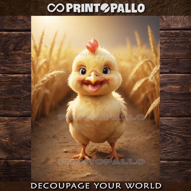 Papier Mousseline Baby Farm Animaux : petit poussin (Créateur téléchargé)