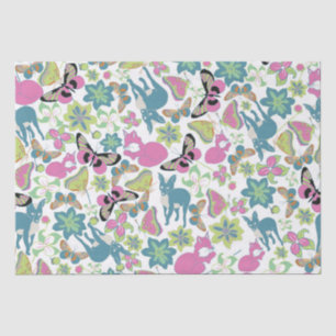 Papier Mousseline Baby Fox et sac cadeau fleurs