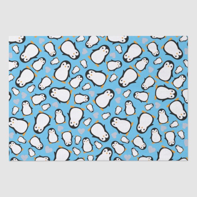 Papier Mousseline Baby shower de pingouin (Recto)