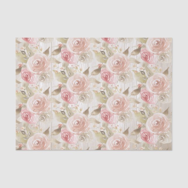 Papier Mousseline Baby shower de Rose Rustique (Recto)