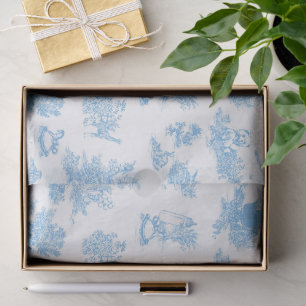 Papier Mousseline Baby shower d'ours bleu bleu français