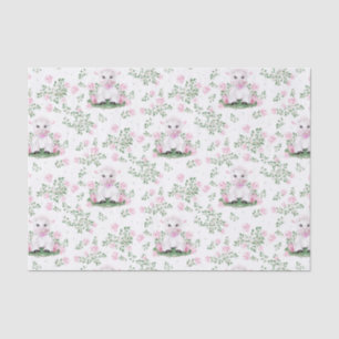 Papier Mousseline Baby shower Floral de roses d'agneau