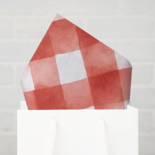 Papier Mousseline Baby Shower Italien Pasta Gingham Rouge Boulette d