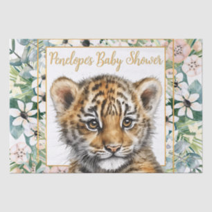 Papier Mousseline Baby shower réaliste de Tiger Cub