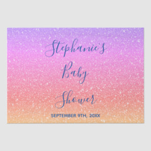 Papier Mousseline baby shower rose violet Parties scintillant person