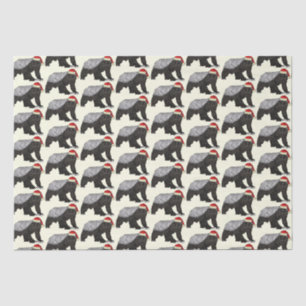 Papier Mousseline Badger de miel festif Badass Père Noël Animal de N