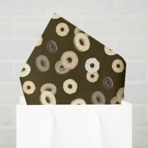 Papier Mousseline Bains de vanille au chocolat brun motif élégant