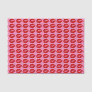 Papier Mousseline "Baiser des lèvres rouges"