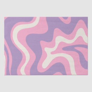 Papier Mousseline Balayage liquide rétro Super rose violet Abstrait