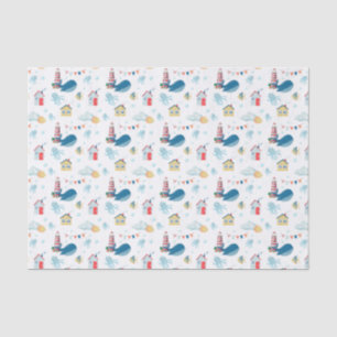 Papier Mousseline Baleine nautique