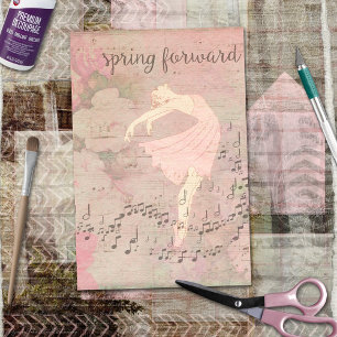 Papier Mousseline Ballerina Musical Spring Forward Decoupage