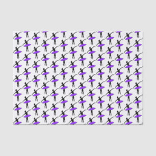 Papier Mousseline Ballerina Neon Danseur de ballet Silhouette violet