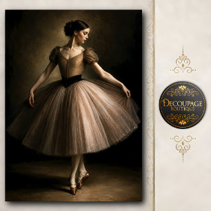 Papier Mousseline Ballerine au Tutu de Bronze Beaux-Arts