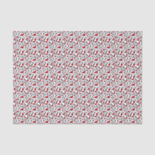 Papier Mousseline Balles de Noël avec chapeau de Père Noël