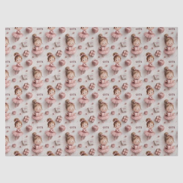 Papier Mousseline Ballet Party in Blush and Ballet Pink (Recto)