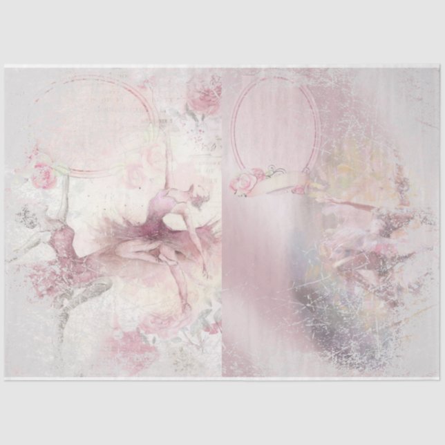 Papier Mousseline Ballet Romace Series Design 1 Tissu Papier (Recto)
