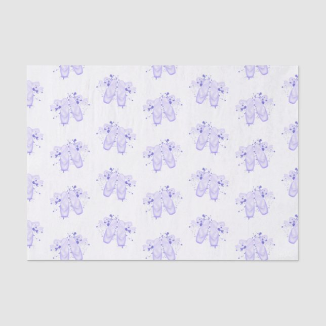 Papier Mousseline Ballet violet Anniversaire Pointe Chaussures (Recto)