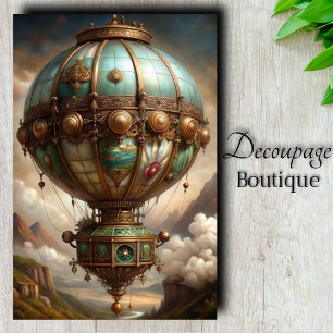 Papier Mousseline Ballon à air chaud Steampunk en découpage