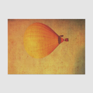 Papier Mousseline Ballon vintage à air chaud jaune