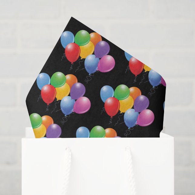 Papier Mousseline Ballons d'anniversaire papier de tissus (Sac cadeau)
